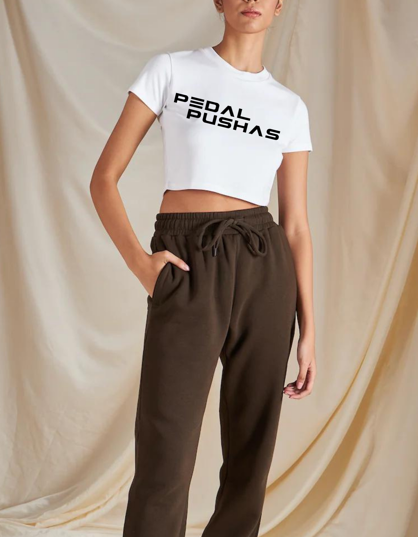 Women's Pedal Pushas Crop Top Tee